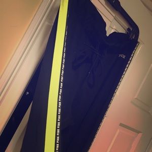 Victoria secret work out pants neon yellow/blk